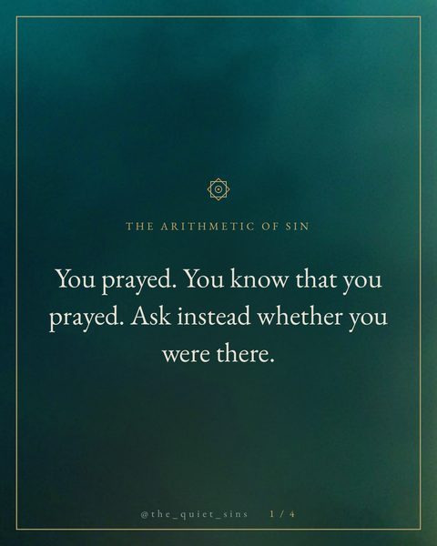 Not whether you prayed. Whether you were present in it. The numbers on these cards are an illustration, not a
