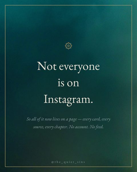 Not everyone is on Instagram. A card you want to send to a parent, or to a friend who left the app years ago,